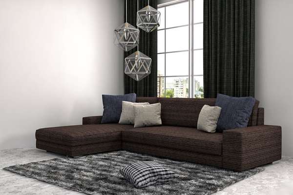 Classic Look L Shaped Sofa In Living Room
