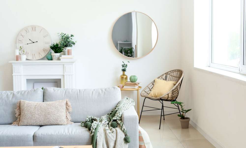 round mirror design for living room